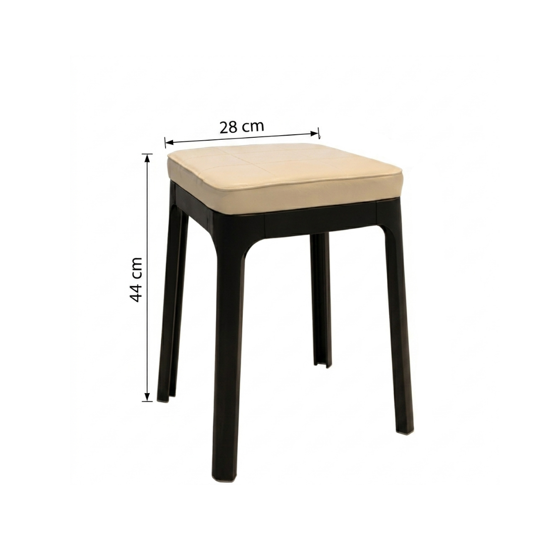Modern Cushioned Plastic Stool for Dining & Kitchen