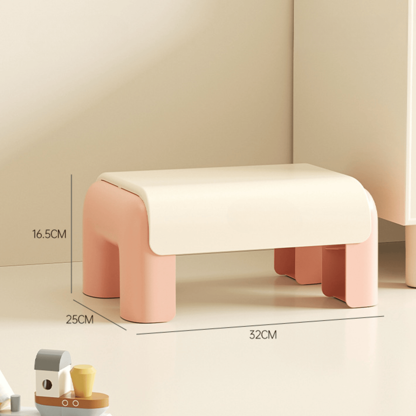 Multi-Purpose Non-Slip Plastic Stool Home Use (32cm)
