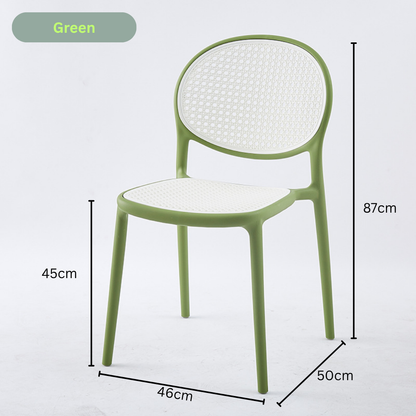 Modern Stackable Rattan Style Chair