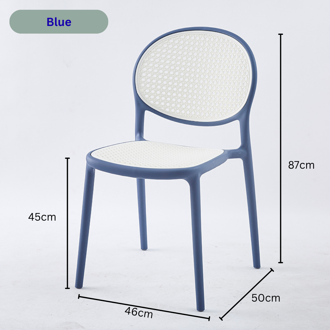 Modern Stackable Rattan Style Chair