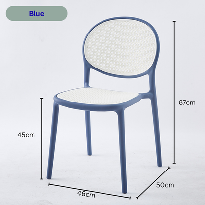 Modern Stackable Rattan Style Chair