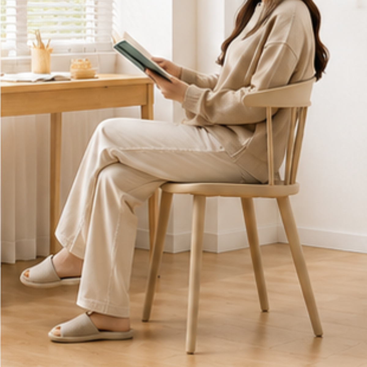 Lightweight Curved Back Dining Chair