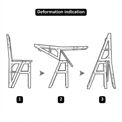 Multipurpose Wooden Folding Step Stool Ladder 3-in-1 Space-Saver (90 cm)