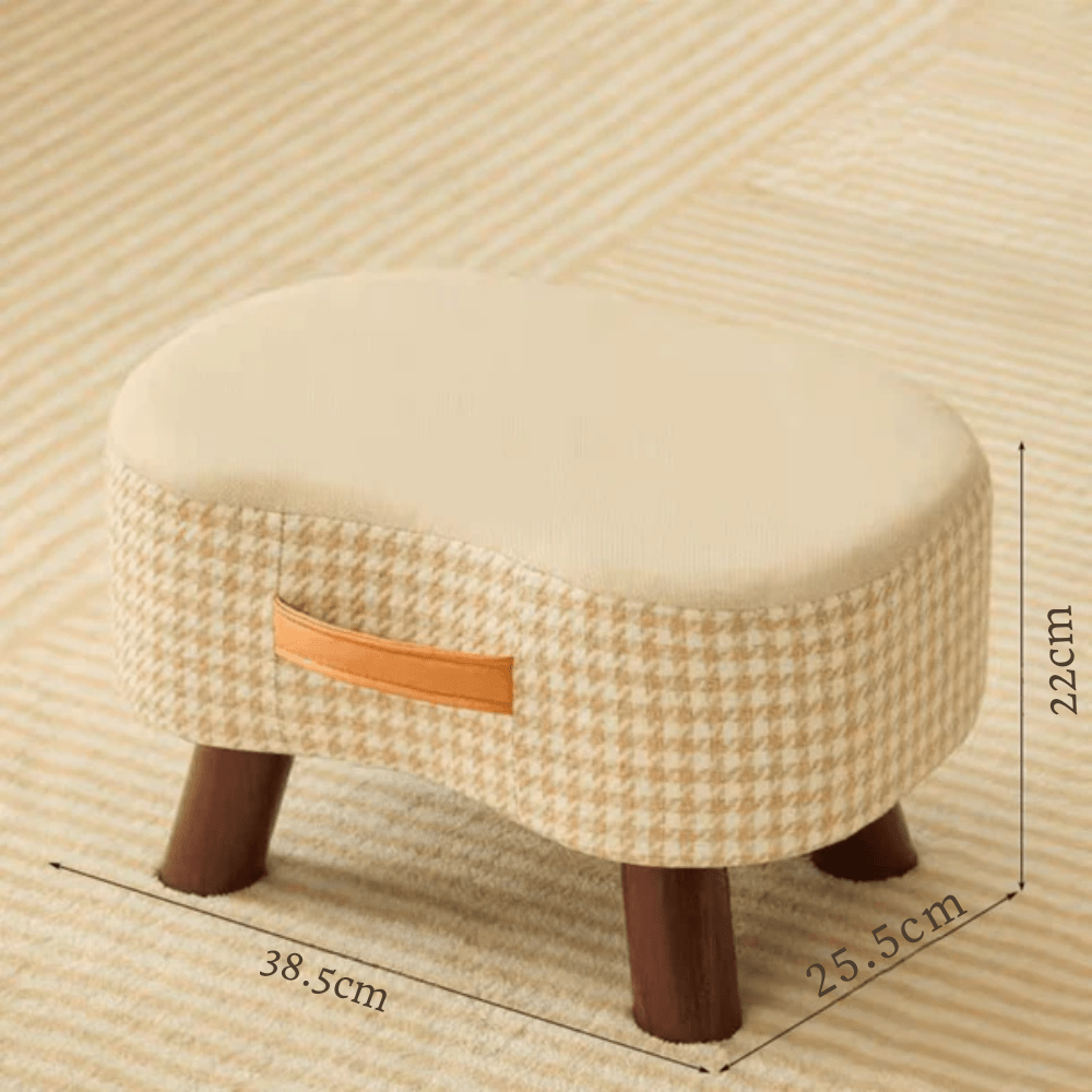 Comfy Cube Soft-Covered Small Stool for Home and Living Room (35cm)