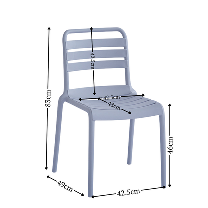 Stylish Plastic Patio Chair with Comfortable Backrest
