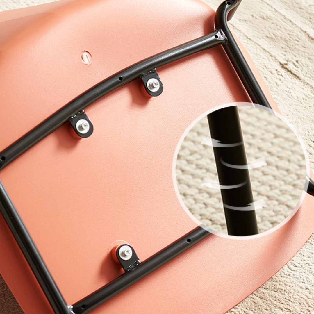 Modern Ergonomic Dining Chair with Steel Legs & PP Seat