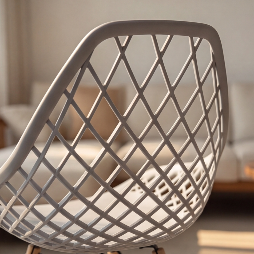 Scandinavian Style Accent Chair with Wooden Legs