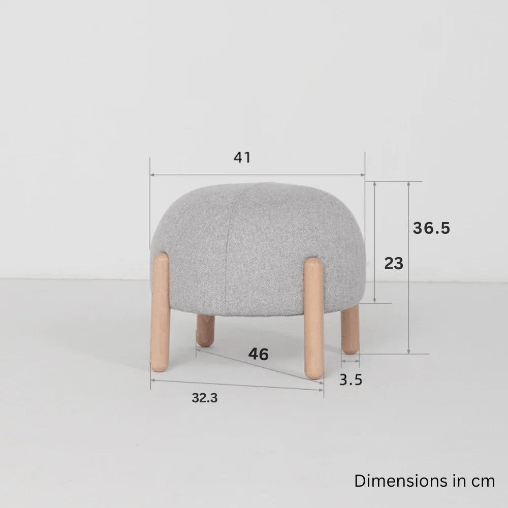 Multipurpose Ladybug Shaped Foot Stool With Wooden Leg