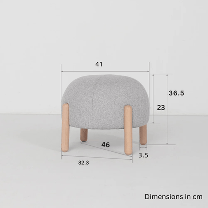 Multipurpose Ladybug Shaped Foot Stool With Wooden Leg
