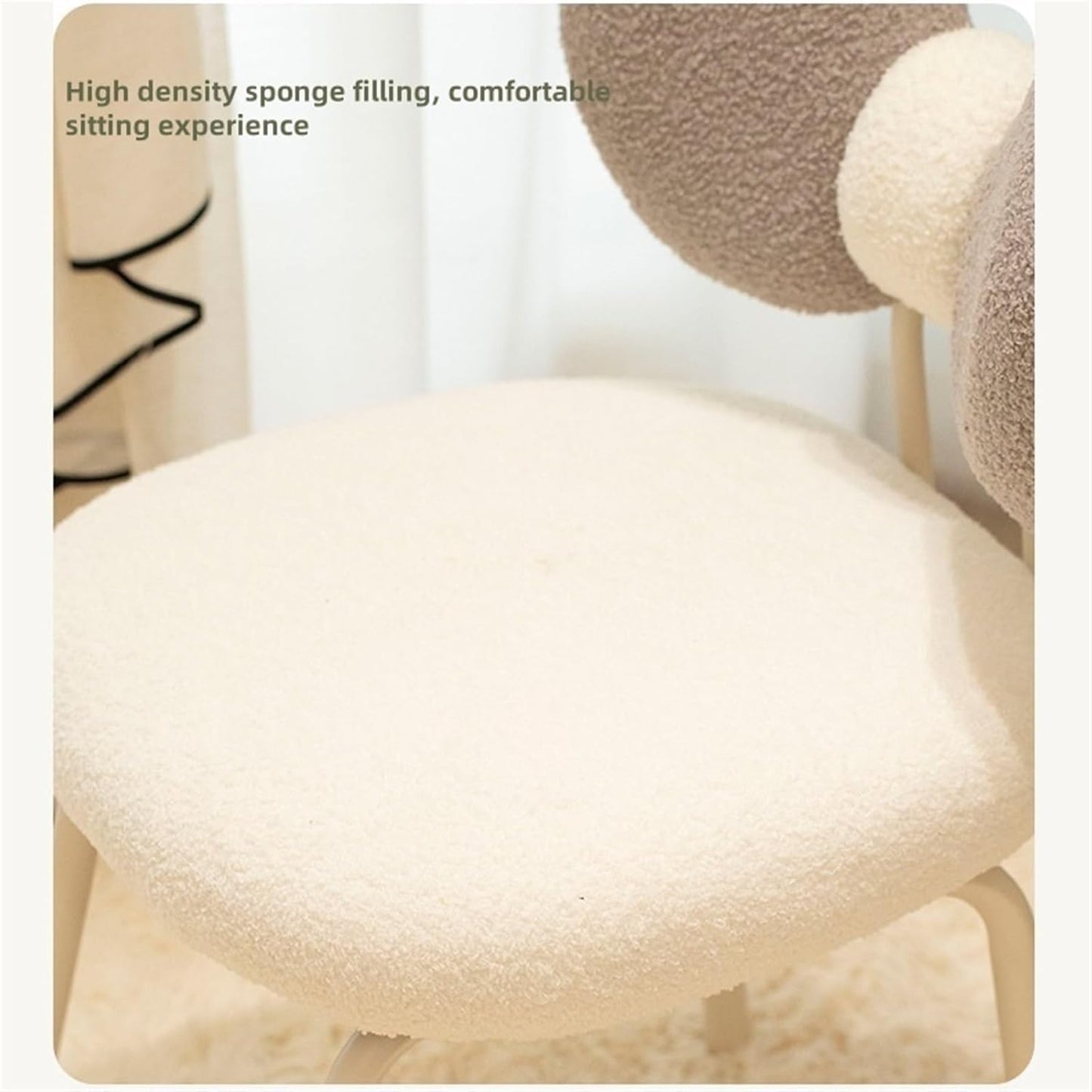 Modern 360° Rotatable Vanity Chair with Bowknot Back