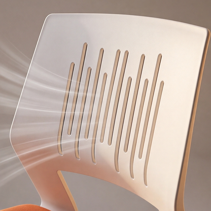 Modern Ergonomic Plastic Chair with Cushioned Seat