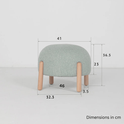 Multipurpose Ladybug Shaped Foot Stool With Wooden Leg