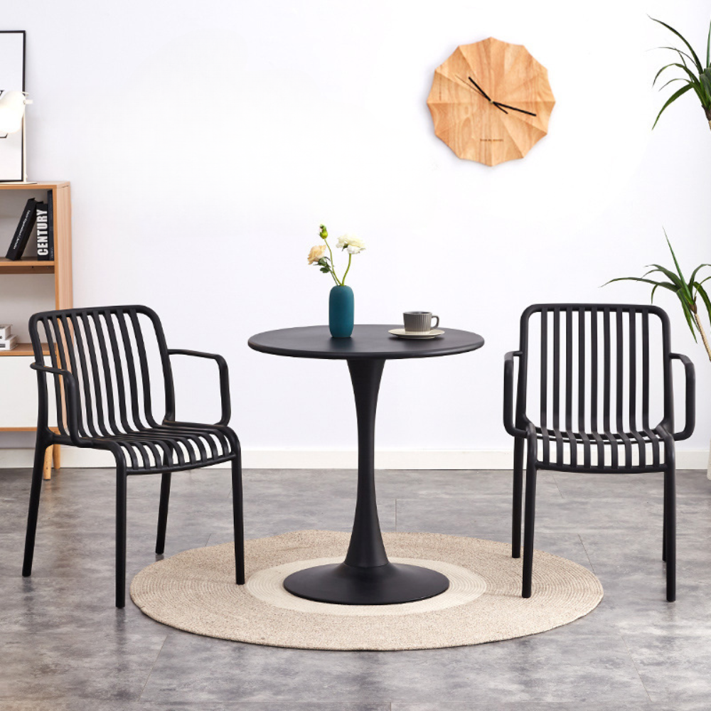 Multi-Purpose Stackable Plastic Chair with Armrest