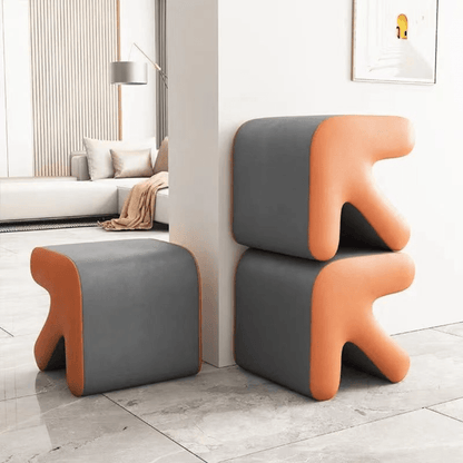 Multi-Purpose Creative Arrow-Shaped Leather Ottoman Foot Stool
