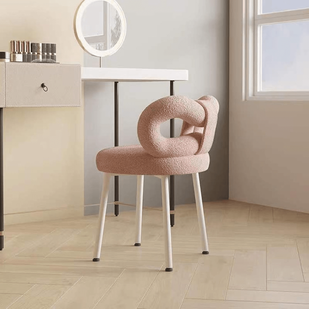 Multipurpose Soft Padded Chair with Bow Backrest