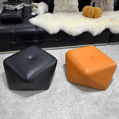 Elegant Light Luxury Octagonal Leather Foot Stool