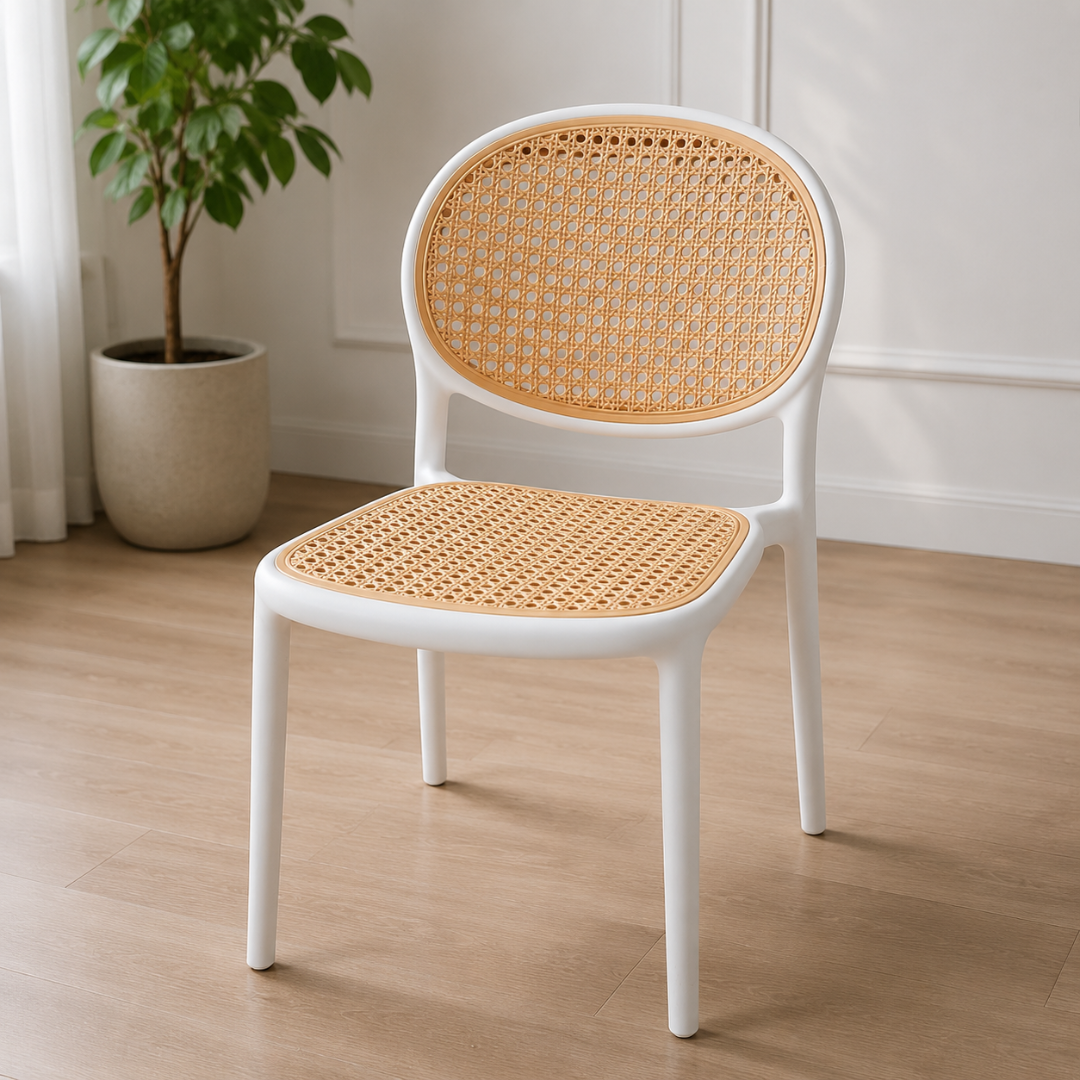 Modern Stackable Rattan Style Chair