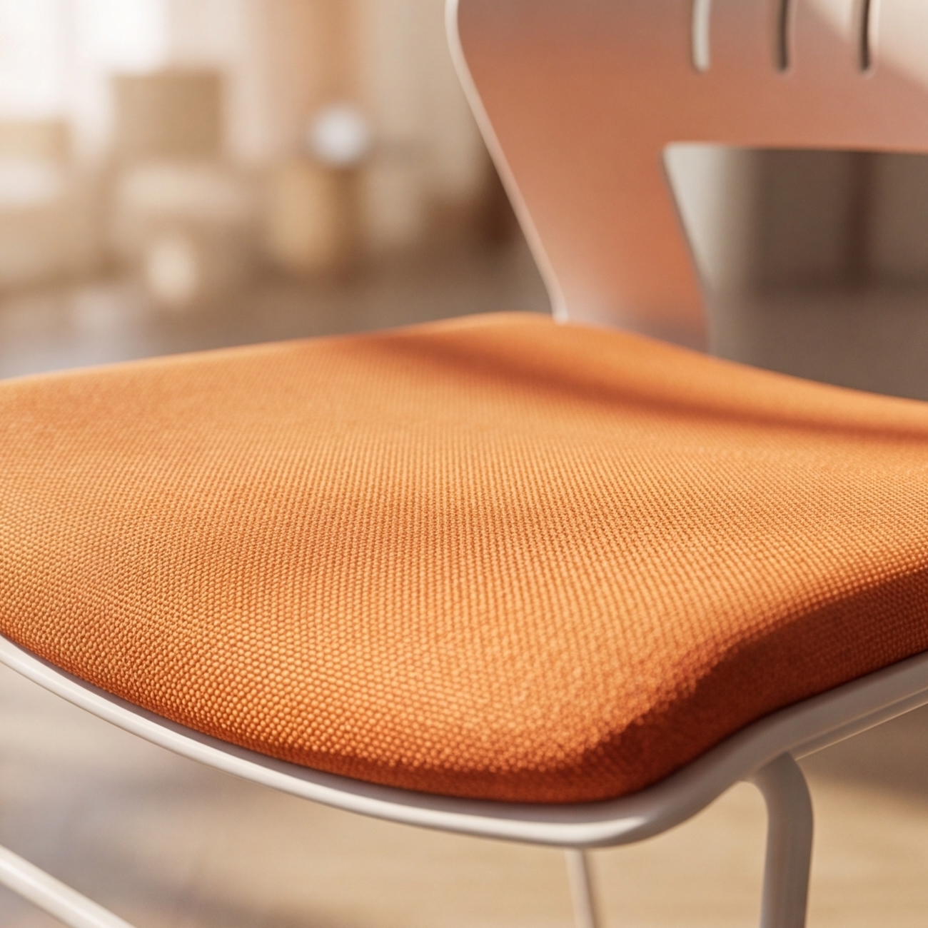 Modern Ergonomic Plastic Chair with Cushioned Seat