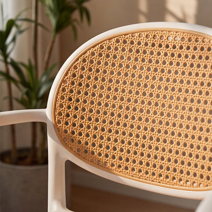 Premium Stackable Rattan Look Accent Chair
