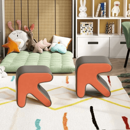 Multi-Purpose Creative Arrow-Shaped Leather Ottoman Foot Stool