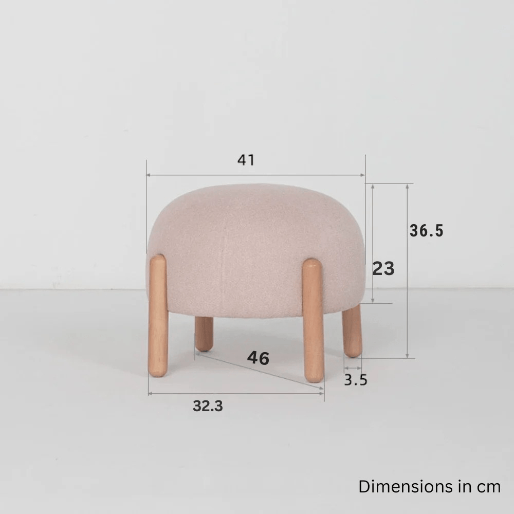 Multipurpose Ladybug Shaped Foot Stool With Wooden Leg