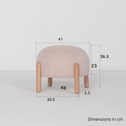 Multipurpose Ladybug Shaped Foot Stool With Wooden Leg
