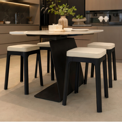 Modern Cushioned Plastic Stool for Dining & Kitchen