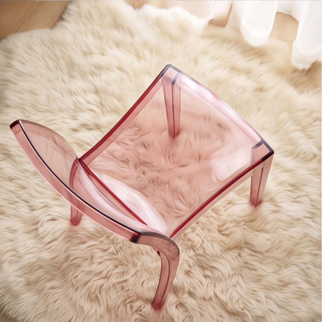 Modern Transparent Chair with Seamless Design