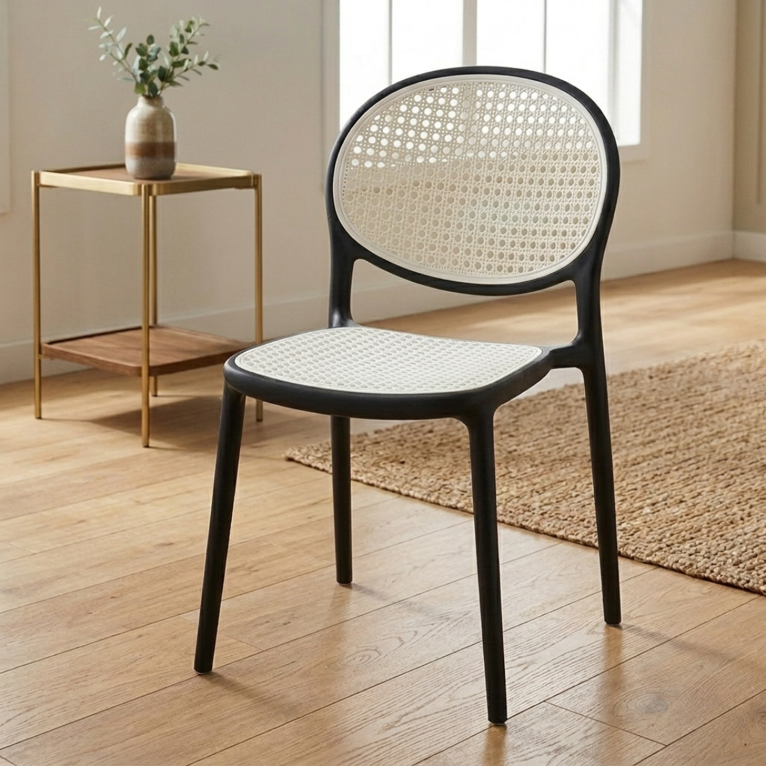 Modern Stackable Rattan Style Chair