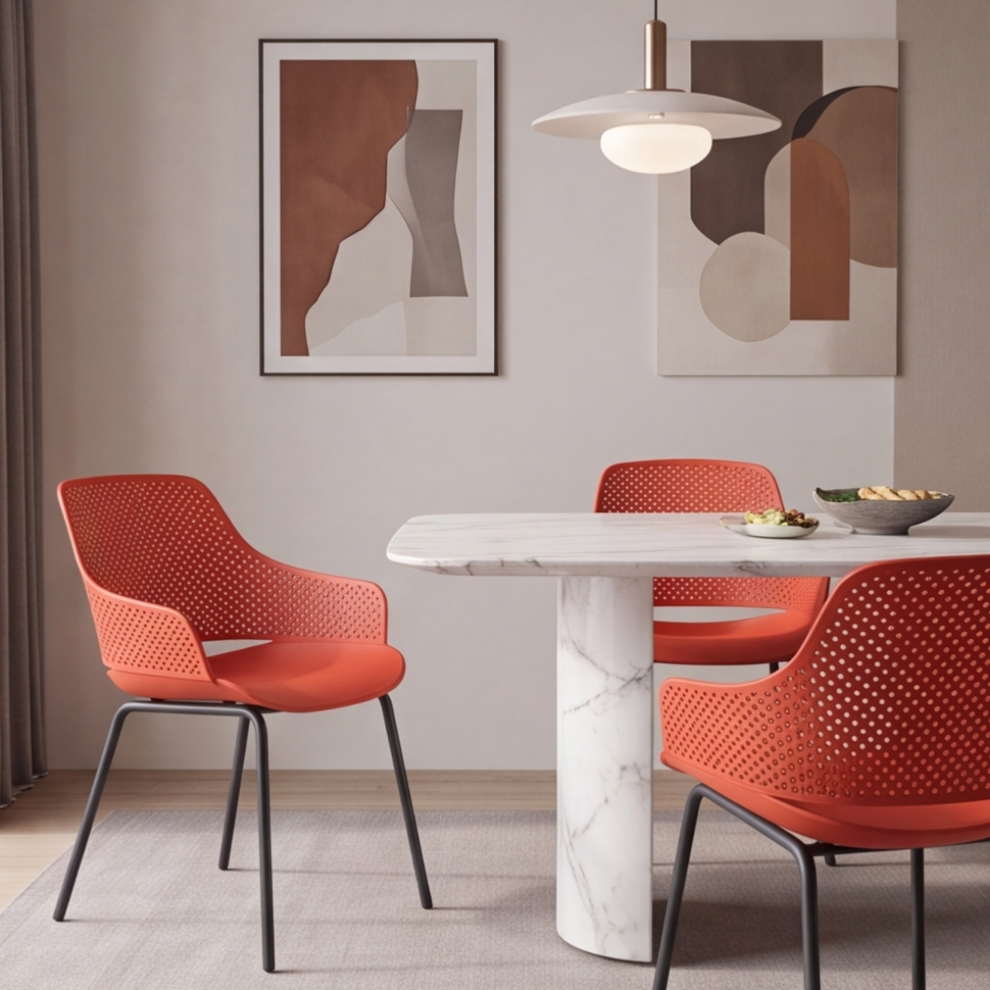 Modern Chair with Backrest