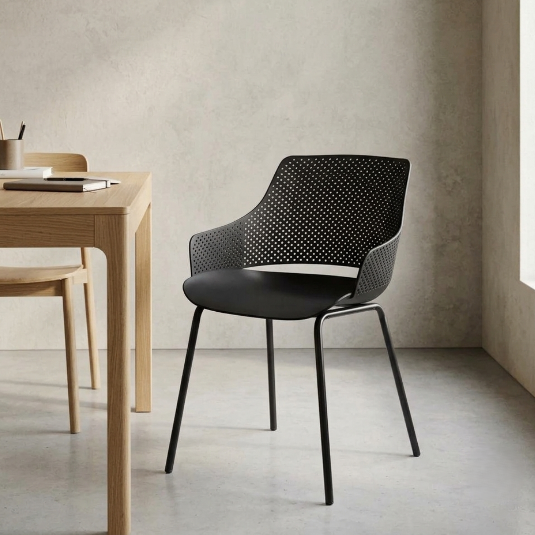 Modern Chair with Backrest