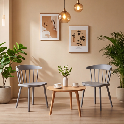 Lightweight Curved Back Dining Chair