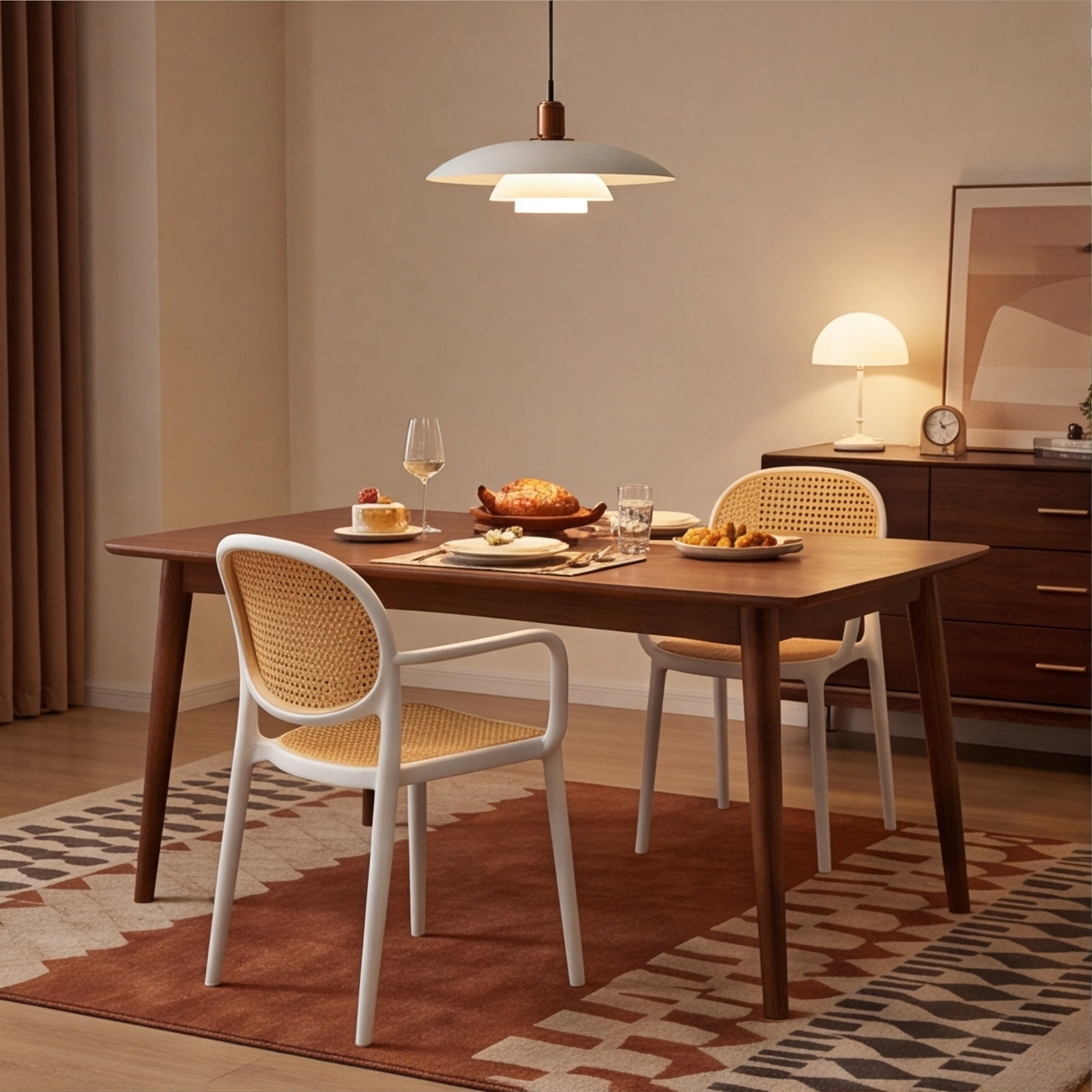 Premium Stackable Rattan Look Accent Chair
