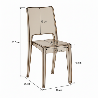 Modern Transparent Chair with Seamless Design