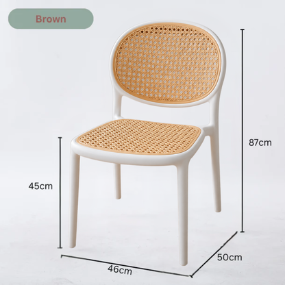 Modern Stackable Rattan Style Chair