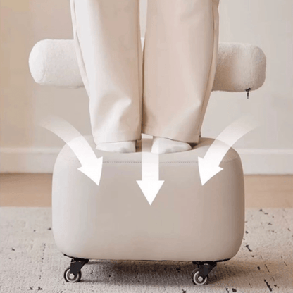 Multipurpose Movable Stool with Wheels