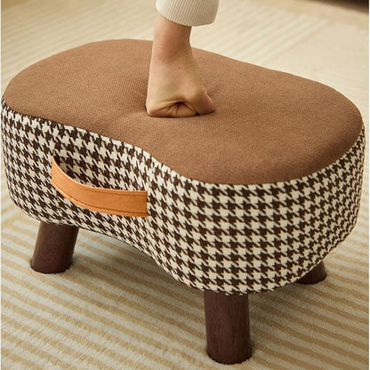 Comfy Cube Soft-Covered Small Stool for Home and Living Room (35cm)
