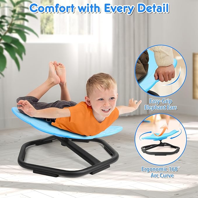 Elephant Shape 360° Swivel Chair for Kids (44cm)