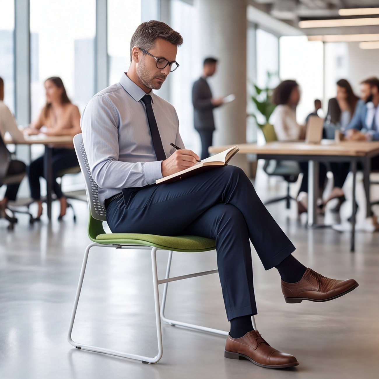 Long-Sitting Comfort Chair with Breathable Backrest