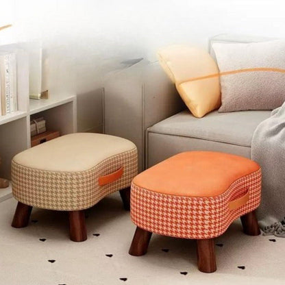 Comfy Cube Soft-Covered Small Stool for Home and Living Room (35cm)