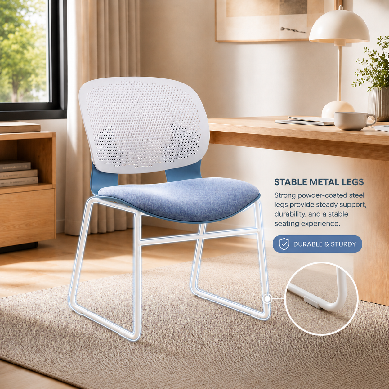 Long-Sitting Comfort Chair with Breathable Backrest