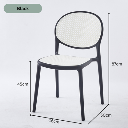 Modern Stackable Rattan Style Chair