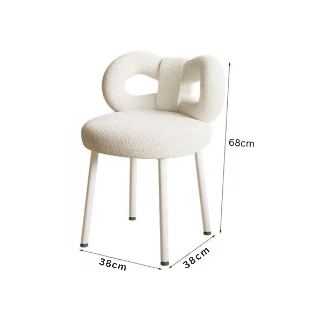Multipurpose Soft Padded Chair with Bow Backrest