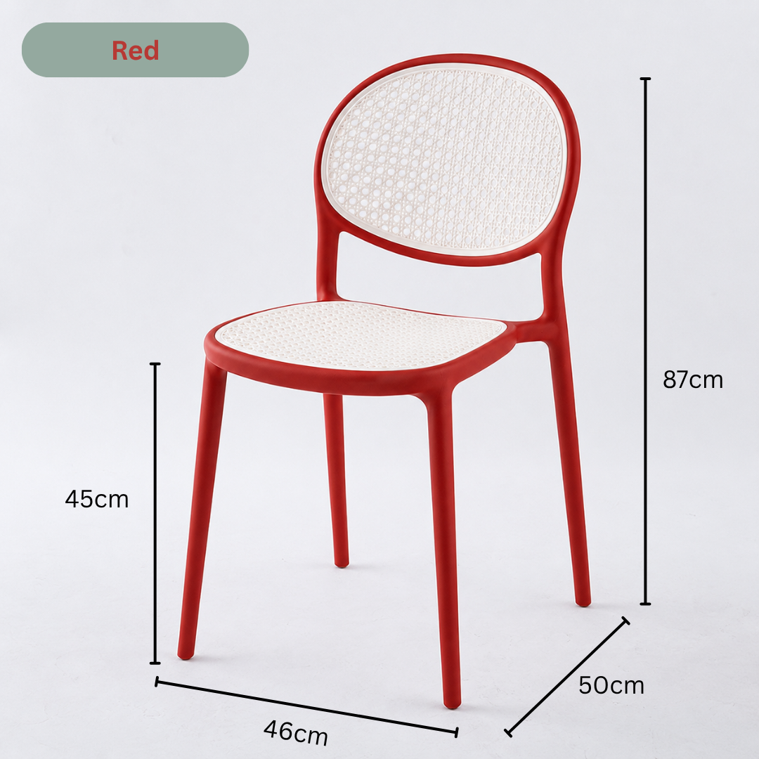 Modern Stackable Rattan Style Chair