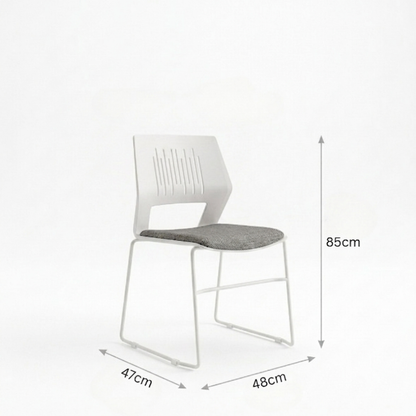 Modern Ergonomic Plastic Chair with Cushioned Seat