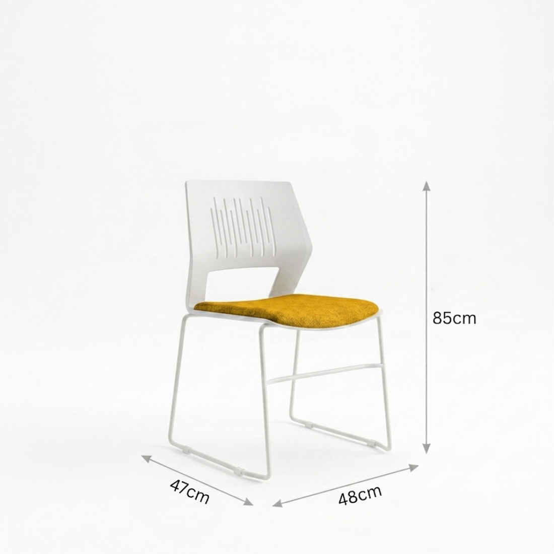 Modern Ergonomic Plastic Chair with Cushioned Seat