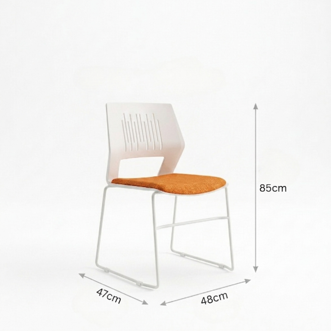 Modern Ergonomic Plastic Chair with Cushioned Seat