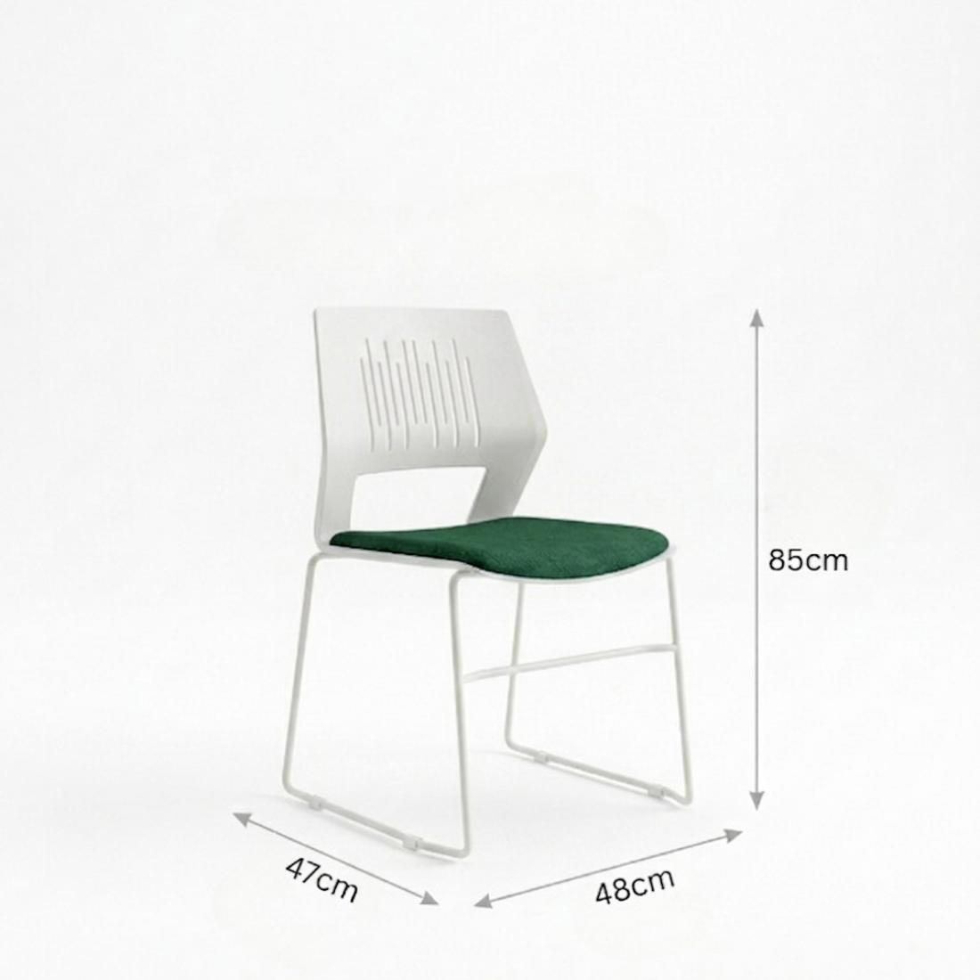 Modern Ergonomic Plastic Chair with Cushioned Seat