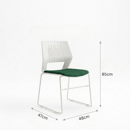 Modern Ergonomic Plastic Chair with Cushioned Seat
