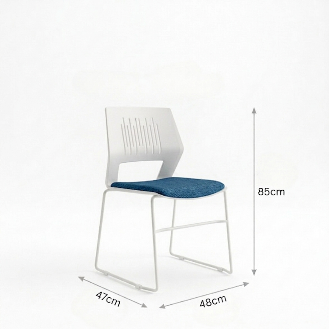 Modern Ergonomic Plastic Chair with Cushioned Seat